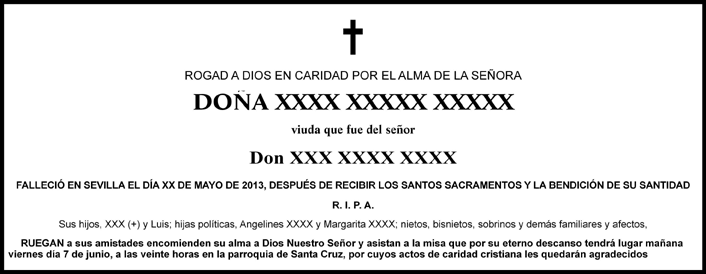 Formato de esquela 6